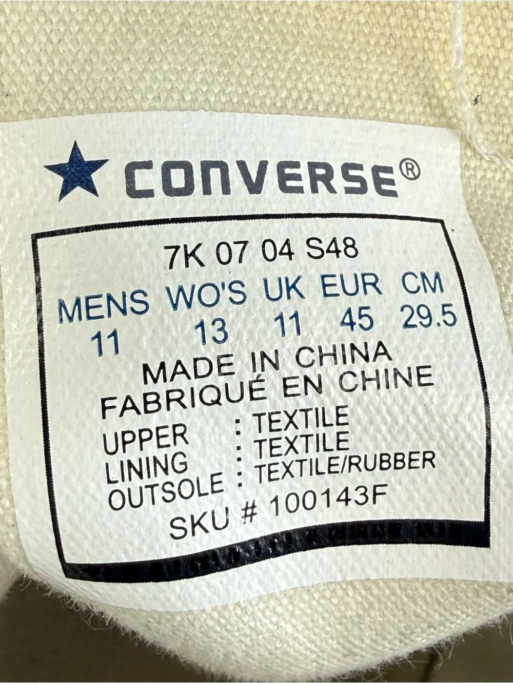Converse Chuck Taylor All Star Low Graphic sneaker Shoes men’s size 11
